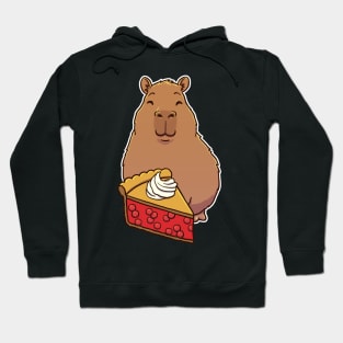 Capybara Cherry Pie Slice Hoodie